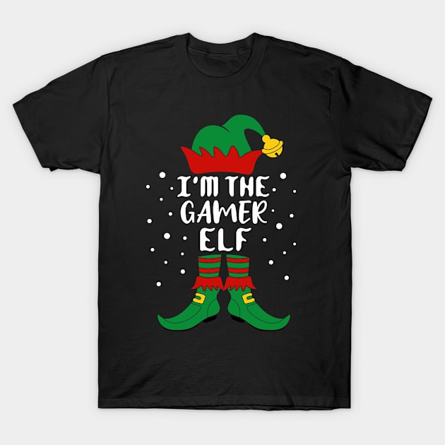 Gamer Elf Matching Family Christmas T-Shirt by creativeKh